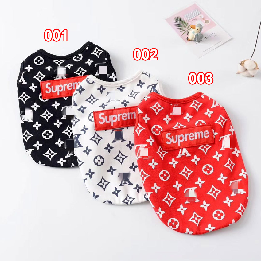 犬シャツ Supremeモノグラム柄