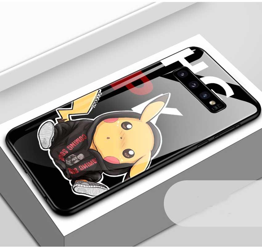 ピカチュウ Galaxy S10プラスケース ガラス