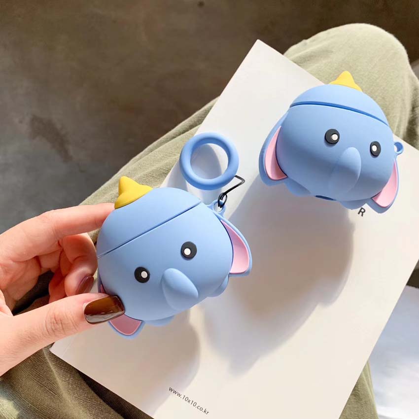 ダンボ ワイヤレスイヤホンケース 可愛い キャラクター Airpodsケース Dumbo 立体的 指輪リング