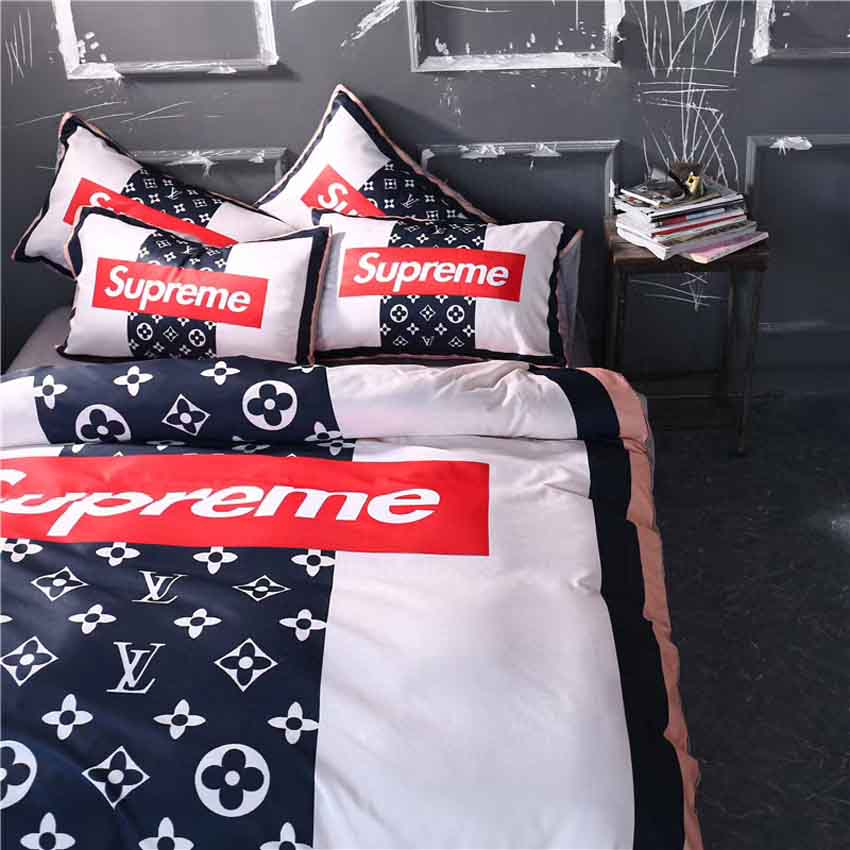 ベッドカバーセット おしゃれ supreme&lv