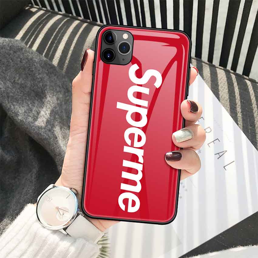 iphonexrかばー supreme ガラス背面