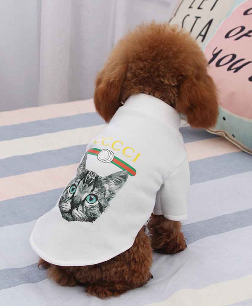 Gucci風 ペットの服 高品質 Tシャツ グッチ風 ドッグウェア 半袖 犬パーカー ボックスロゴ 夏洋服 ブランド