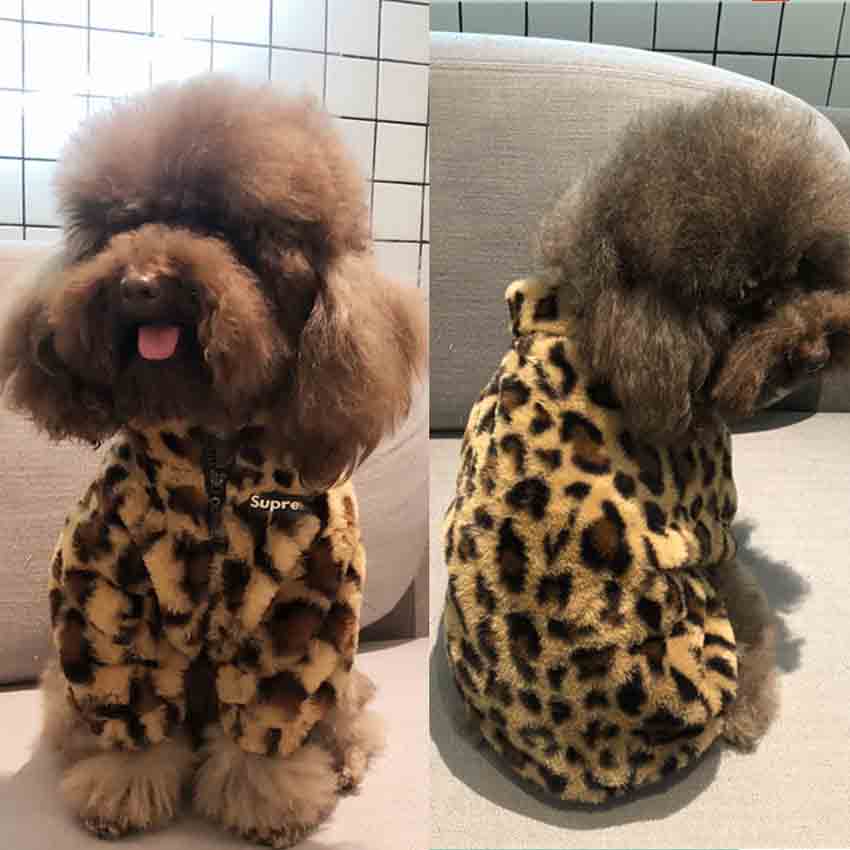 supreme犬の服 ヒョウ柄 おしゃれ