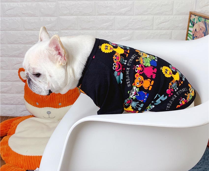 セサミストリート 犬服 かわいい ペットの服 Sesame Street ドッグウェア Tシャツ パロディー洋服 ストリート系