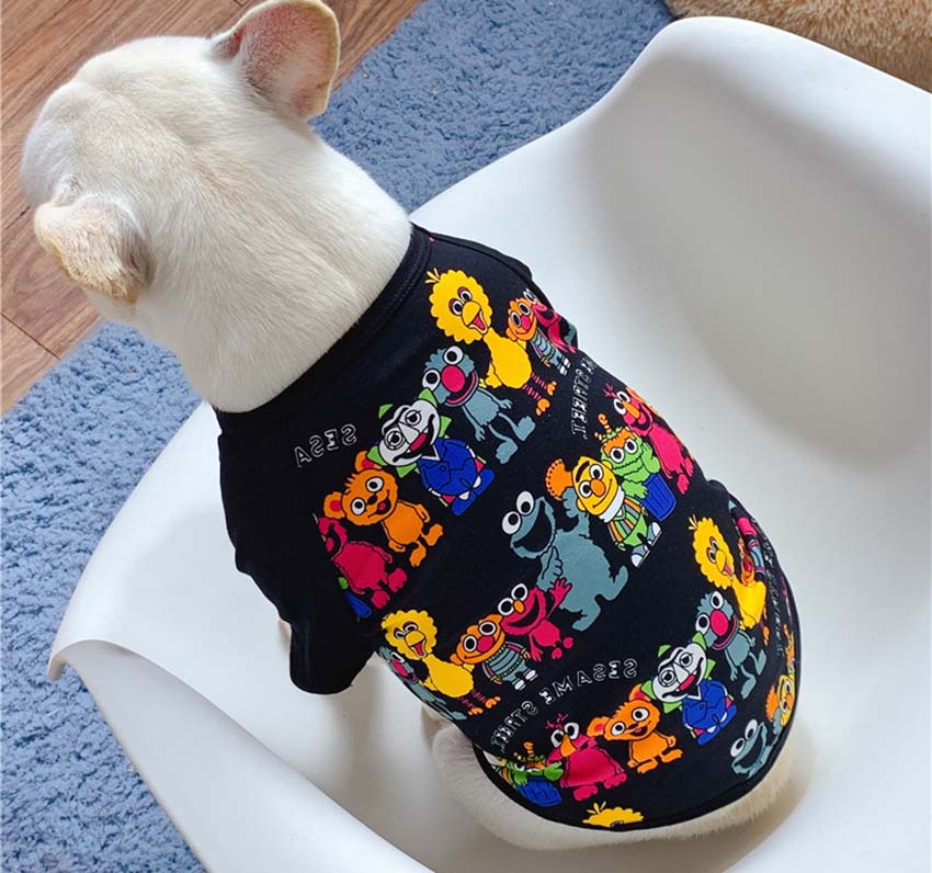 セサミストリート 犬服 かわいい ペットの服 Sesame Street ドッグウェア Tシャツ パロディー洋服 ストリート系