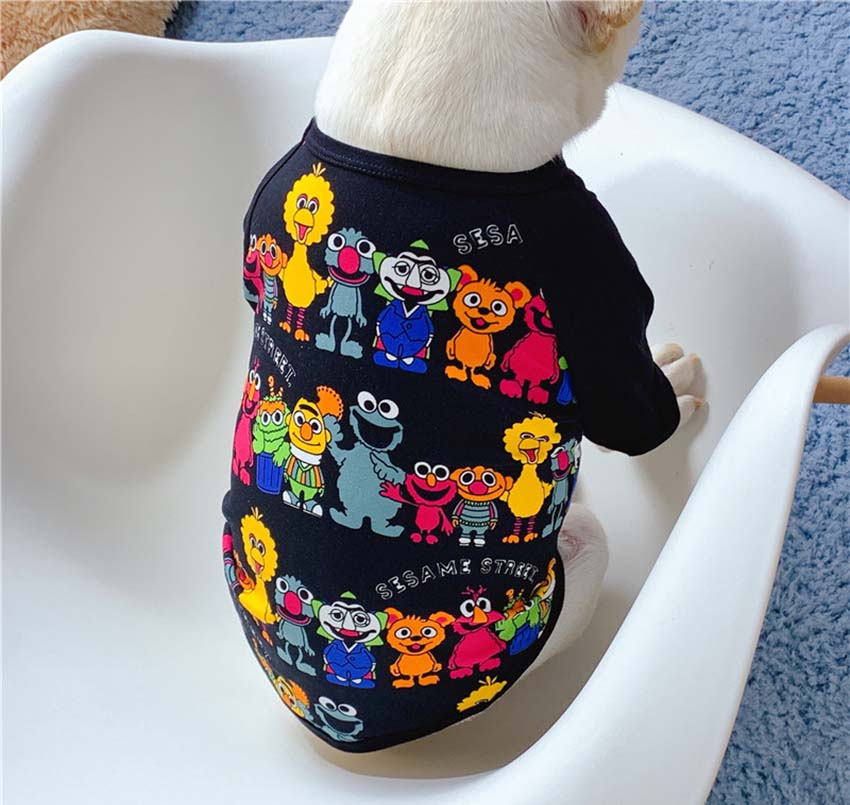 セサミストリート 犬服 かわいい ペットの服 Sesame Street ドッグウェア Tシャツ パロディー洋服 ストリート系