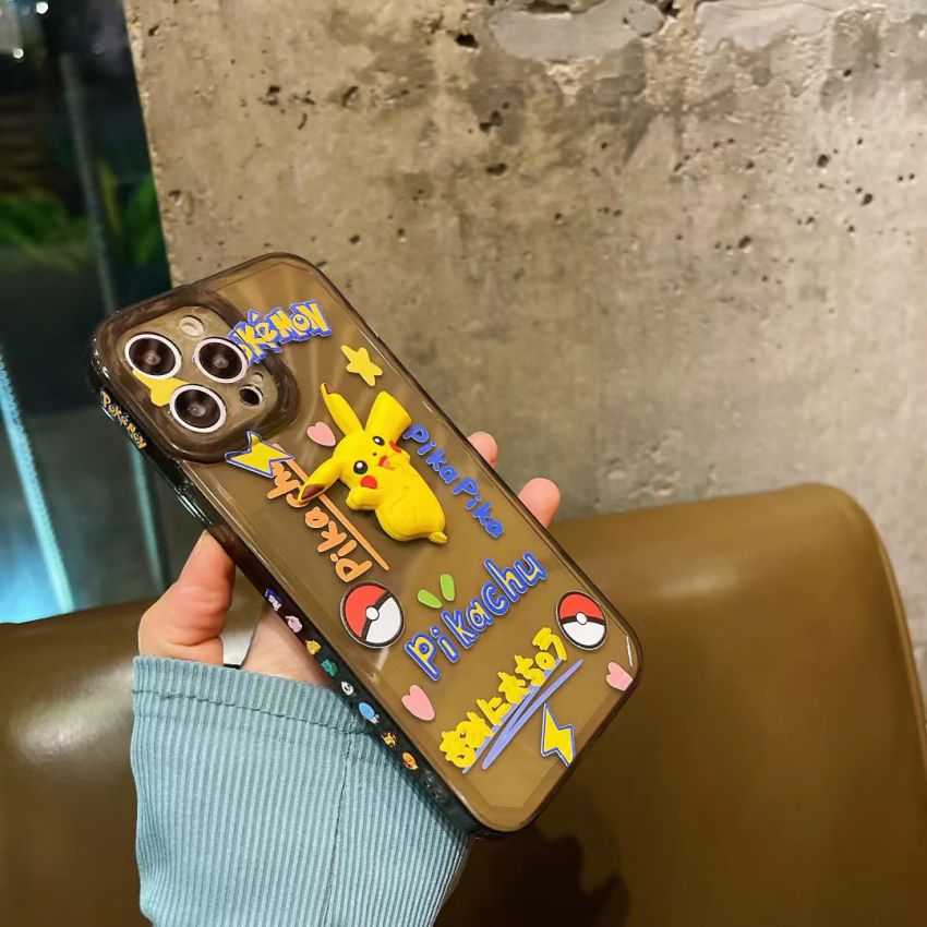 ピカチュウ アイフォン 12ケース 可愛い Iphone12mini 11promaxカバー 漫画風 浮き彫りデザイン