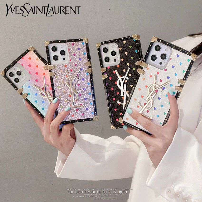 YSL アイフォン12 12MINIケース キラキラ