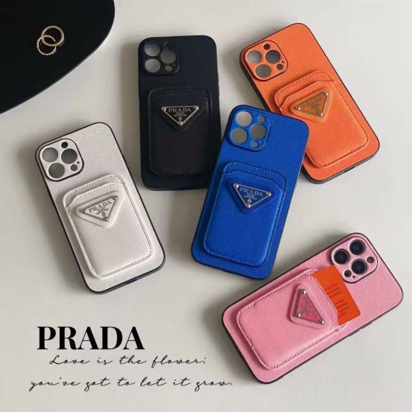 プラダ iphone14plusカバー カードいれ