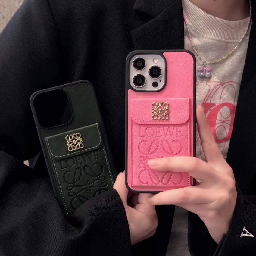 ロエベiPhone15promaxケース カードケース