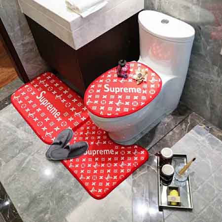 シュプリームxルイヴィトン トイレマット3点セット オシャレ トイレ