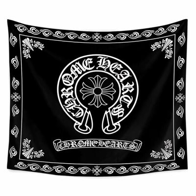 クロムハーツ タペストリー バックシート オシャレ Chrome Hearts 壁掛け布 カーテン ブラック ブランド 壁掛けアート 装飾