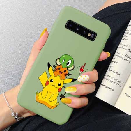 漫画風のgalaxy S10スマホケース ピカチュウ キャラクター ギャラクシーs10 Plusカバー かわいい 漫画風のgalaxy S10スマホケース ピカチュウ キャラクター ギャラクシーs10 Plusカバー かわいい