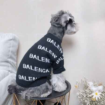 BALENCIAGA ニットセーター 暖かい ペット服 おしゃれ バレンシアガ 犬 ...