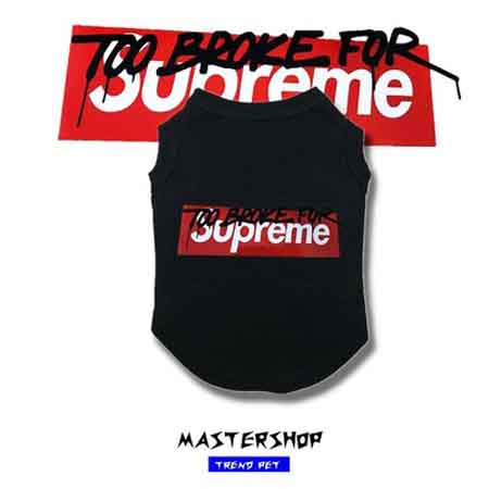 シュプリーム 犬の服 夏モデル 新作 Supreme ペット服 ｔシャツ コットン ドッグウェア 袖なし Supreme