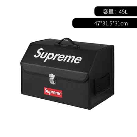 Supreme 車用収納ボックス おしゃれ トランクボックス シュプリーム カー用品 折り畳み式