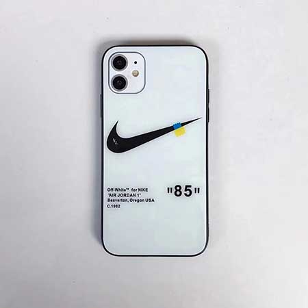ナイキ アイフォン12 12pro 12mini 12proマックスカバー 背面強化ガラス Nike Iphone 11 11pro Maxスマホケース