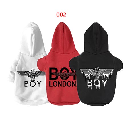 ボーイロンド 犬服 ペットウェア カッコイイ Boy London 犬帽子付きパーカー フーディパーカー 綿製 小型犬用服 ボーイロンド 犬服 ペットウェア カッコイイ Boy London 犬帽子付きパーカー フーディパーカー 綿製 小型犬用服