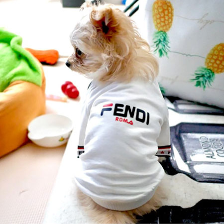 かわいい ペットウェア 犬tシャツ フェンディ fendi ドッグ洋服 中
