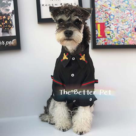ミツバチデザイン 犬服 シャツ かわいい グッチ風 ペットの服 ドッグ洋服 ベースシャツ カッコイイ