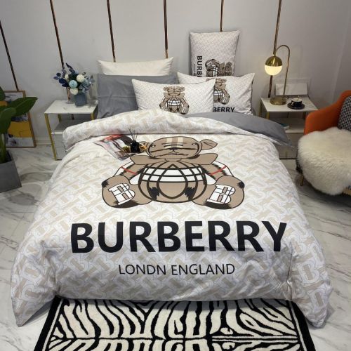 芸能人布団カバー かわいい バーバリー Burberry クマ ベッドカバー ベッドシーツ ピロカバー