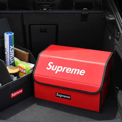 Supreme 車用の収納ボックス おしゃれ シュプリーム トランク Puレザー フェンディ 車用小物いれ