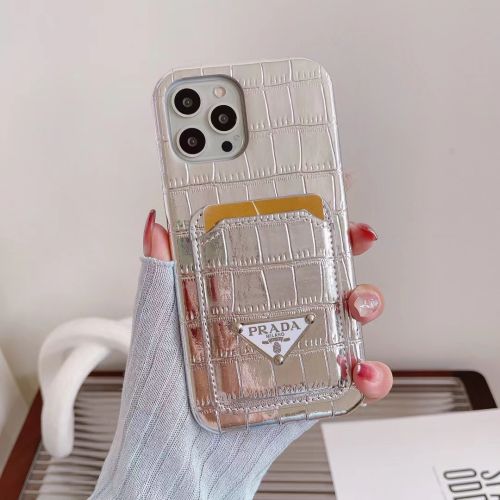スマホアクセサリー iPhone用ケース プラダ iPhone13mini 13proケース カード入れ prada アイフォン13 12 